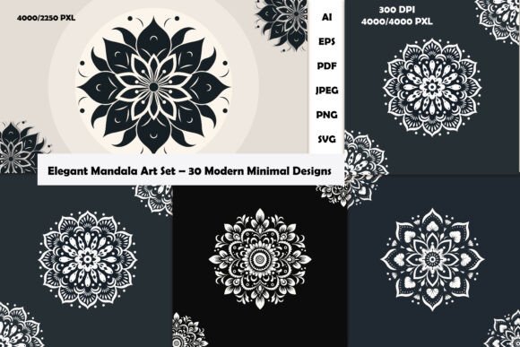 30 Modern Mandala Graphics & Illustrations Review