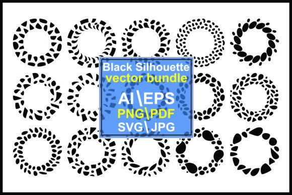 Black Abstract Organic Shape Circles Graphics