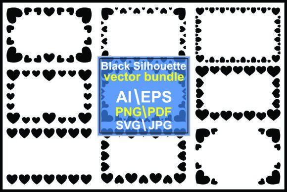 Black Heart Borders: Graphics & Illustrations