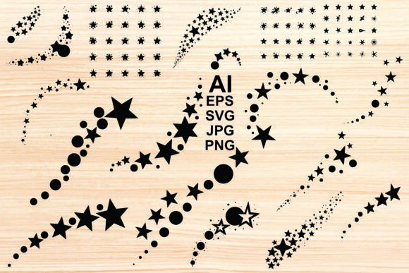 Black Shooting Stars: Graphics & Illustrations