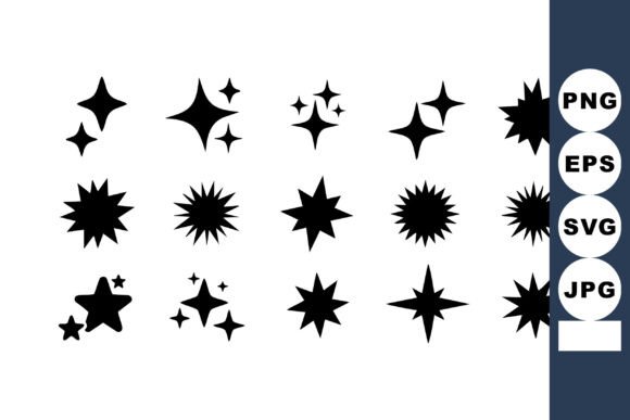 Black Star Shapes: Graphics & Illustrations