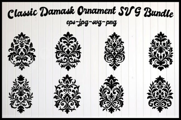Classic Damask SVG: Graphics and Illustrations