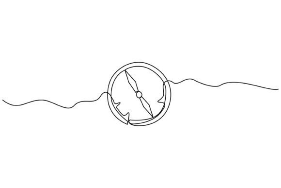 Continuous Line Compass: Graphics & Illustrations