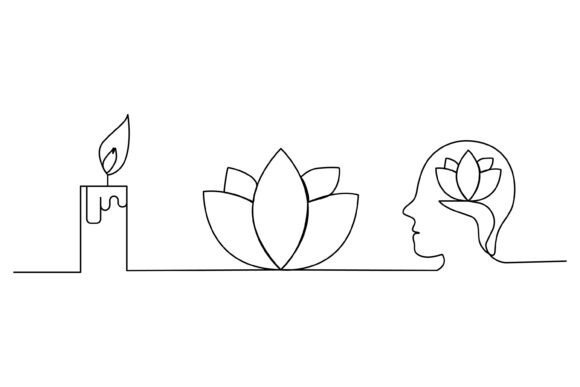 Continuous Line Spirituality Graphics & Illustrations
