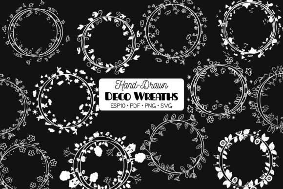 Deco Wreaths: Graphics & Illustrations