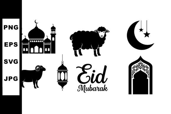 Eid Mubarak Icons: Graphics & Illustrations