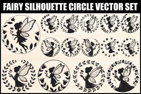 Fairy Silhouette Circle Vector Graphics Review