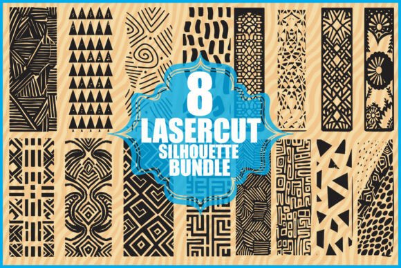Geometric Cutout Silhouette Bundle Graphics