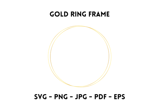 Gold Circle Frame: Premium Graphics & Illustrations