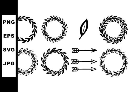 Laurel Wreath Vector Set: Elegant Graphics & Illustrations