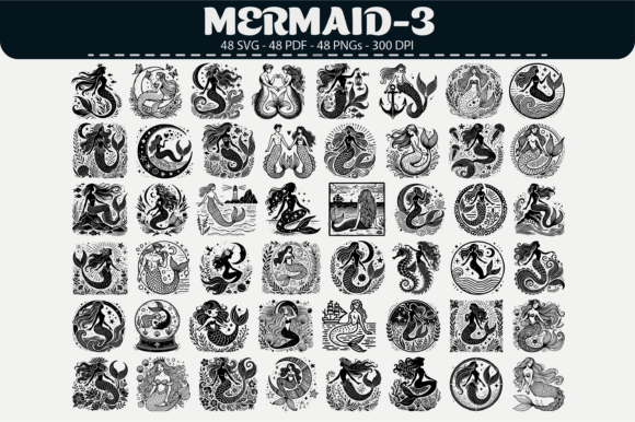 Ocean Siren Clipart: 48 Graphics & Illustrations