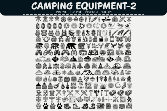 Review: Camping Equipment Vector – 198 Designs