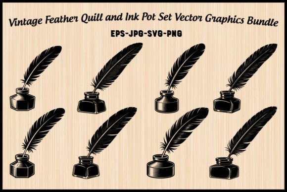 Review: Feather Quill and Ink Pot Vector for Stitchers
