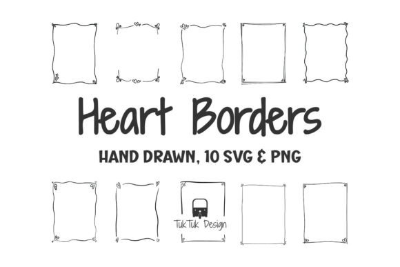 Reviewing the Heart Frame Border Abstract Hand Drawn Design