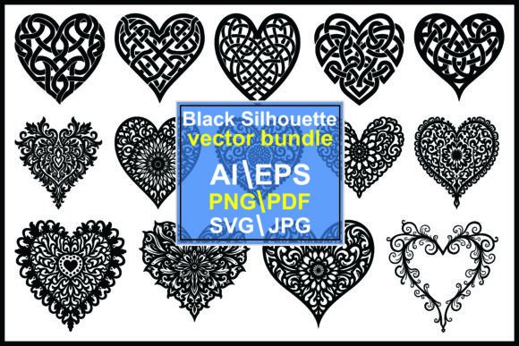 Silhouette Heart Shapes: Premium Graphics & Illustrations