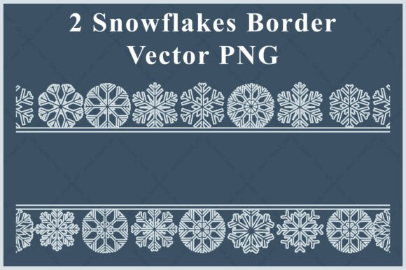 Snowflake Border SVG Clipart Vector PNG: Graphics & Illustrations