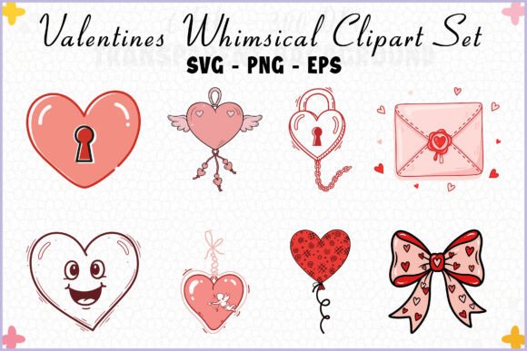 Valentine Whimsical SVG: Graphics & Illustrations
