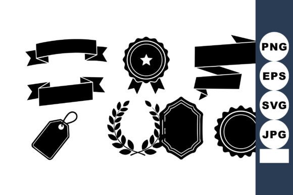 Vintage Ribbon Badges: Graphics & Illustrations